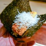 富小路 やま岸 - ☆雲丹ドッグ、パルミジャーノチーズ