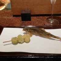 京都 天ぷら圓堂 岡ざき邸 - 新ぎんなん、あゆ