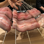 銀座 大石 - うなぎの食材見せ。