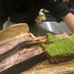 銀座 大石 - 仔羊焼き上がり。