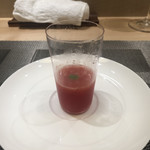 銀座 大石 - ダブルメイン2品目の前に、口直し。