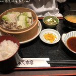 Ajidouraku Benten - ランチ：豚バラ肉と白菜のミルフィーユ蒸し定食