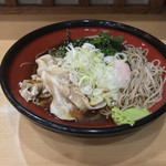 そばの神田 東一屋 - アサソバビンボー！  
      冷やし朝そば＋肉！