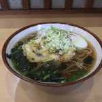そばの神田 東一屋 - アサソバビンボー！  
      朝そば＋ゲソかき揚げ！