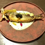 sincere - 鮎の鷹ヶ峰唐辛子詰め焼き キャビアのせ