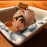 焼き鳥 とりら - 白肝胸巻き