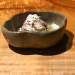 焼き鳥 とりら - 白肝ハツ刺し淡雪五色胡麻