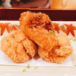壽山 - タチの香煎揚げ、松茸のフライ