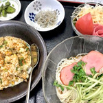 ホルモン焼肉 妙 - 焼飯 と ソーメン定食500円  (日替わり)