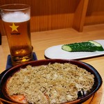 お野菜料理専門店 活菜や ちまき - ビールはちゃっかりおかわりして具羅堪食べます