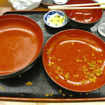 ニコニコ亭 - 完食(汚くてすいません) 【料理】