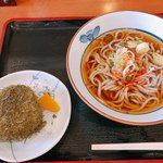 Udon Soba Imashou - 昆布おにぎり&かけそば