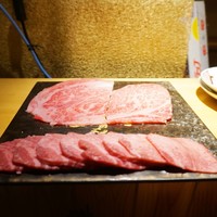 東京肉しゃぶ家 - 2019年10月利用。上牛タンと但馬太田牛サーロイン 満腹ランチセット