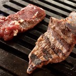 浅間農場 勝手に焼肉  - 牛もも肉の漬け