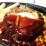 レストランオオタニ - 合挽の粗挽きハンバーグです。