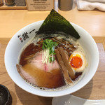 麺屋 猪一 - 限定100%煮干し出汁そば 黒 1,050円