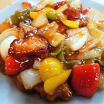 食事処 ときわ - 黒酢酢豚６００円