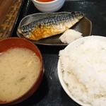 湯の郷ほのか 千葉蘇我店・軽食処 - ほのかモーニング、鯖の焼き魚定食ですね。