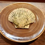 セルサルサーレ - 帆立と鮑 スモークした鯛 パプリカのリゾット