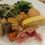ぎふ長良川温泉 ホテルパーク - 野菜和え物、だし巻き玉子、煮物など