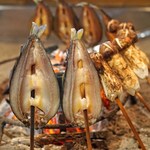 柳家 - 鮎の風干しと松茸