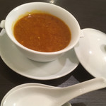 中国料理 三宅 - 蟹卵とフカヒレのスープ