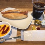 キーズカフェ - モーニングセット　ホットドッグ　520円