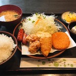 竹乃家 - ミックスフライ定食