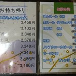 八勝 - メニュー2、3ページ