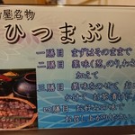 八勝 - 卓上にもひつまぶしお召し上がり方が。