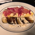 山下食堂 - 茄子のソテーとオムレツ パルミジャーノのソース
