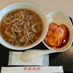 南国酒家 - サンマー麺＋ミニ天津飯(チーズ入り)