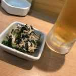 Tengu - お通し(^^)
                        鶏と胡瓜の酢の物でしたでしょうか