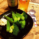 Nagomi Dokoro Sakki - ビール＆ブロッコリー＆オクラ