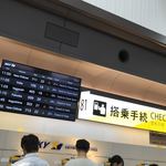 てんぐ - 羽田空港にて搭乗手続き。
      これから福岡へ