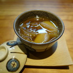 明道町中国菜 一星 - 冬虫夏草とフカヒレ、里芋のスープ、出汁は蟹の殻も使って