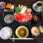 Tsukiji Sukiyaki No Wakamatsu - ブランド和牛すきやき御膳（税込3980円）