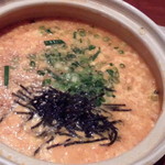 籠乃鶏 大山 - 鍋の〆の雑炊500円