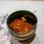 うを徳 - 2019.10 山口アワビと標津イクラのミニ丼