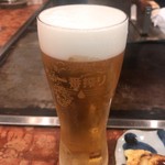 お好み焼だん - 生ビール(中) 一番搾り 450円(税抜)
