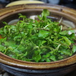 かたつむり - クレソン投入