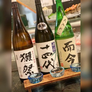 Ichiba Shokudou Sakana Ya - 獺祭、十四代、而今　飲み比べ3種　　1980円