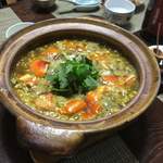 かたつむり - アカヤマドリダケとタマゴダケの雑炊