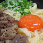 極楽うどん TKU - 肉釜玉うどん　\930
