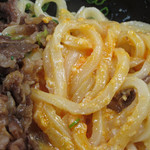 極楽うどん TKU - 肉釜玉うどん　\930
