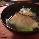 御料理 寺沢 - 鱸､冬瓜､ﾐﾆｵｸﾗの椀物