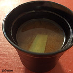 御料理 寺沢 - 青菜の味噌汁