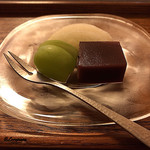 御料理 寺沢 - ｼｬｲﾝﾏｽｶｯﾄ､豊水梨､自家製羊羹