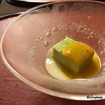 御料理 寺沢 - 夏豆豆腐､ﾋﾟｧｱﾎﾜｲﾄすり流しにｶﾎﾞﾁｬのﾋﾞｭﾚ