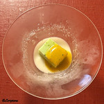 御料理 寺沢 - 夏豆豆腐､ﾋﾟｧｱﾎﾜｲﾄすり流しにｶﾎﾞﾁｬのﾋﾞｭﾚ